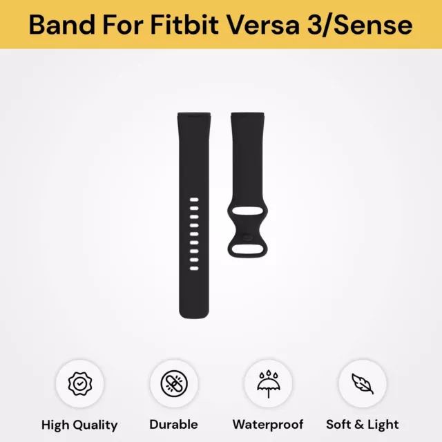 Replacement Bands For Fitbit Versa 3/Sense Watch Strap Band Silicone Wristbands 2