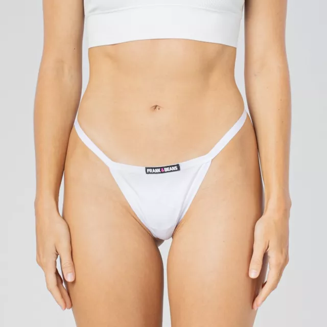 3-Pack of Hanes Ladies Womens Underwear WHITE Cotton G String Thong