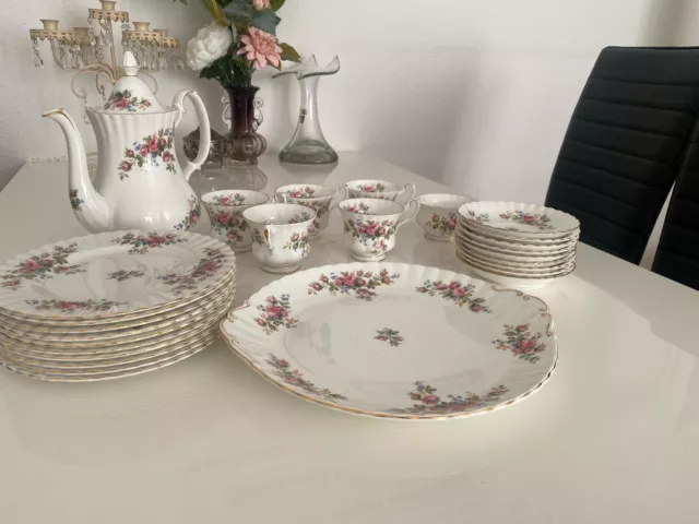 royal albert moos rose Teeservice 27 Teilig