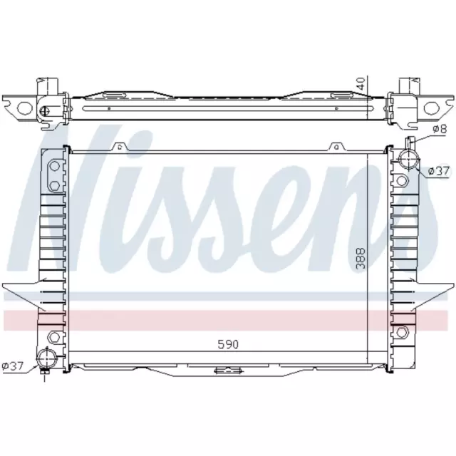 Kühler Motorkühler Autokühler NISSENS für Volvo V70 I P80_ 875 876 LV C70 LS