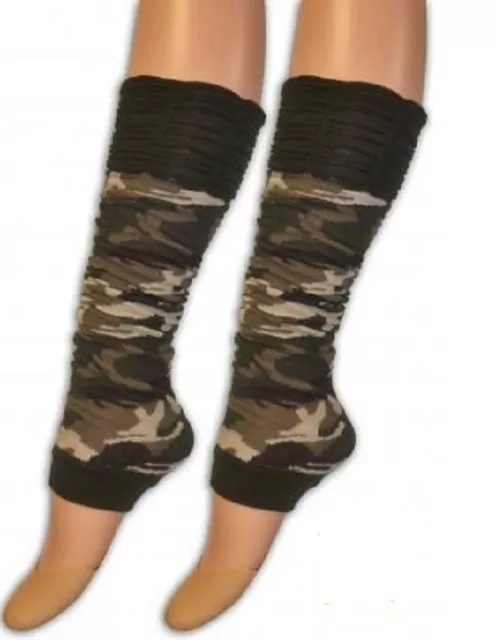 Camouflage Army Rouge Top Leg Warmers.