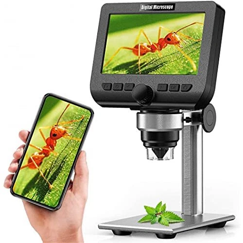 LCD Digital Microscope YINAMA 4.3 Inch USB 50X-1000X Magnification 1800 mAh B...