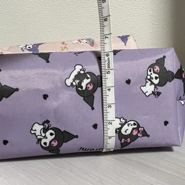 DAISO SANRIO MY MELODY & KUROMI Chromi Zipper POUCH Makeup Pouch Bag