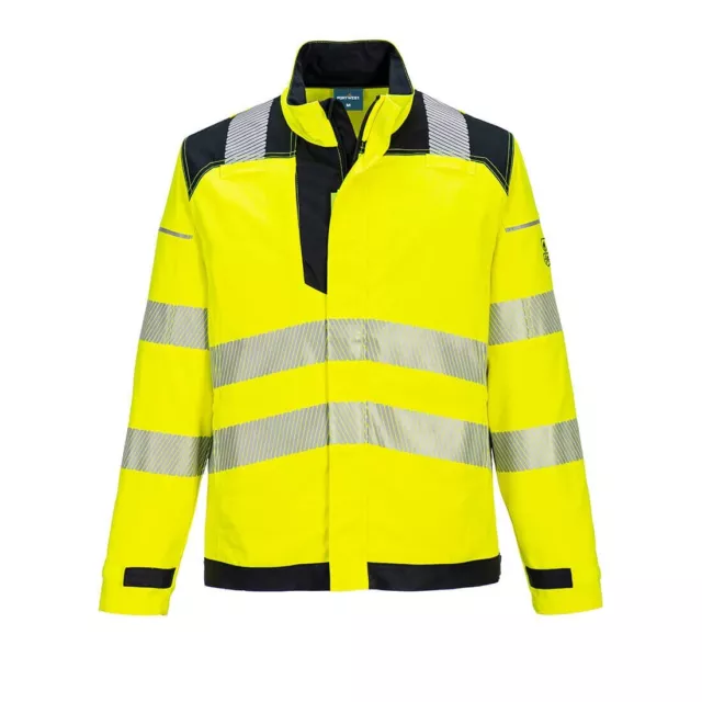 PORTWEST FR714 PW3 Fr Hi-Vis Travail Veste Flamme Résistant Extensible Sécurité