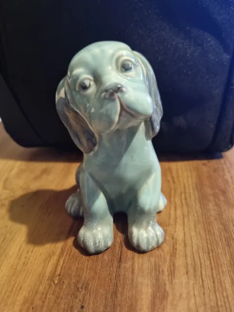 Vintage Beswick blue seated puppy dog lollopy 454