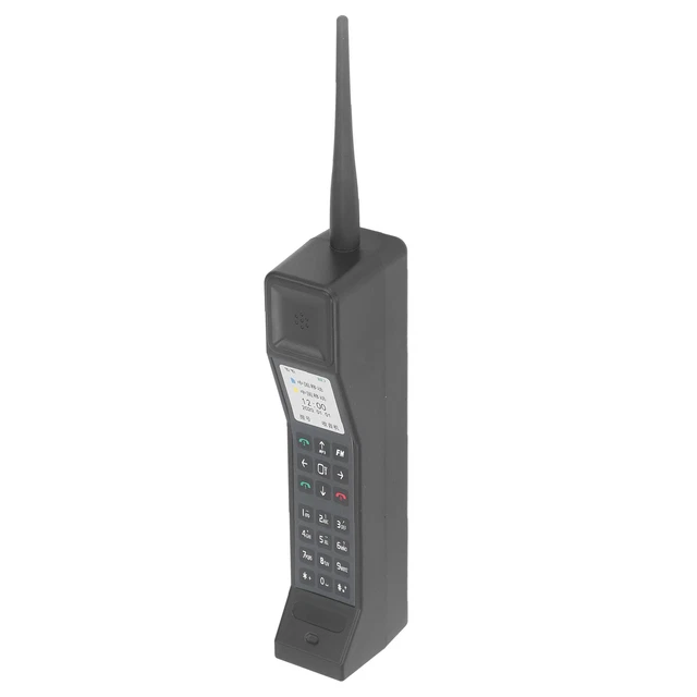 (Black) Vintage 80s 90s Brick Cell Phone Ornament Simulation Photographic