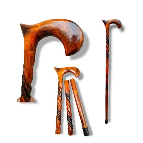 Walking Stick Cane Men Canes Wooden Sticks Handcrafted Best Wood for Mens and