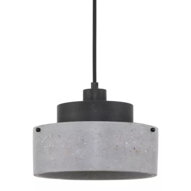 Kira Home Xander 10.5" 1-Light Modern Pendant Light + Concrete Metal Style Drum