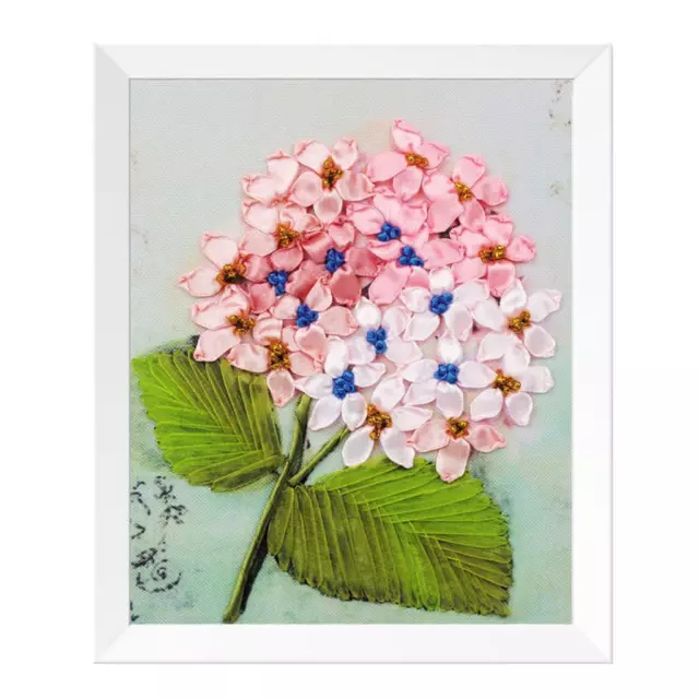 kit di ricamo a nastro per principianti rosa modello di fiore fai da te a casa