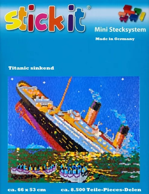 Mini Stecksystem Titanic sinkend ca. 8.500 Teile mit XXL-Steckvorlage Nr. 41223