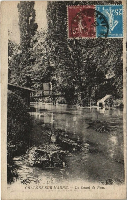 CPA CHALONS-sur-MARNE Le Canal de Nau (125943)