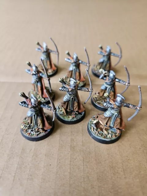 Games Workshop Lord Of The Rings - 8 Rivendell Elf Archers - Painted