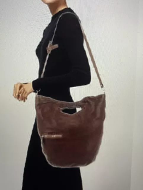Marni Brown Shoulder Bag Tote Grained Leather Large Italy