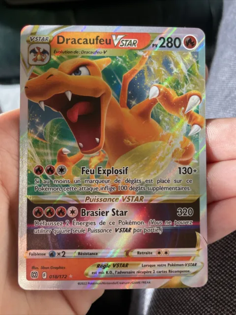Carte Pokémon Dracaufeu Vstar 018/172 FR Neuve