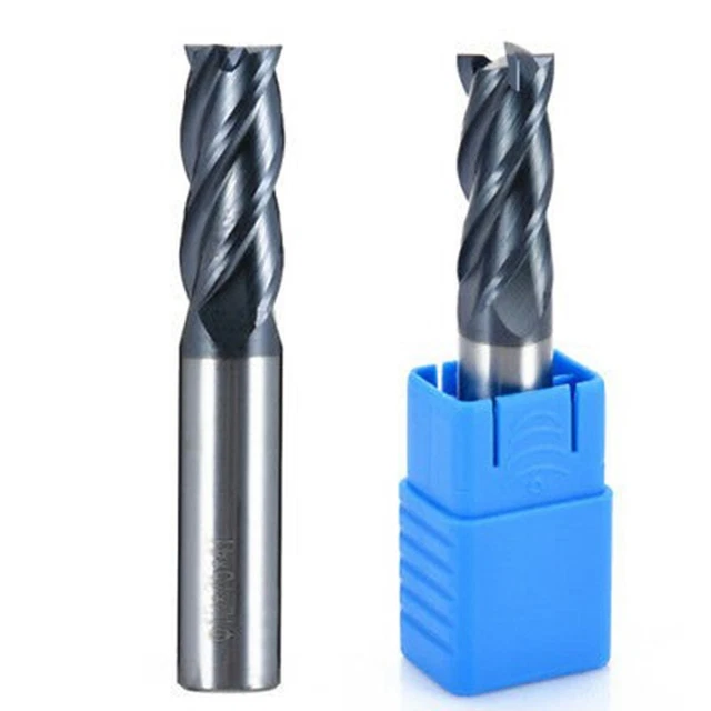Mulino estremità in carburo solido ad alta durezza 12 mm 4 flauto HRC50 75 mm l
