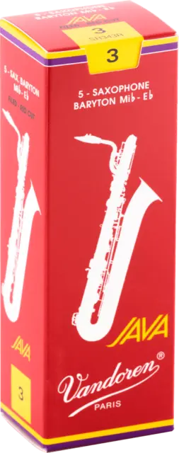 Anche de saxophone Baryton Mib/Eb Vandoren JAVA Red - Boite de 5 anches