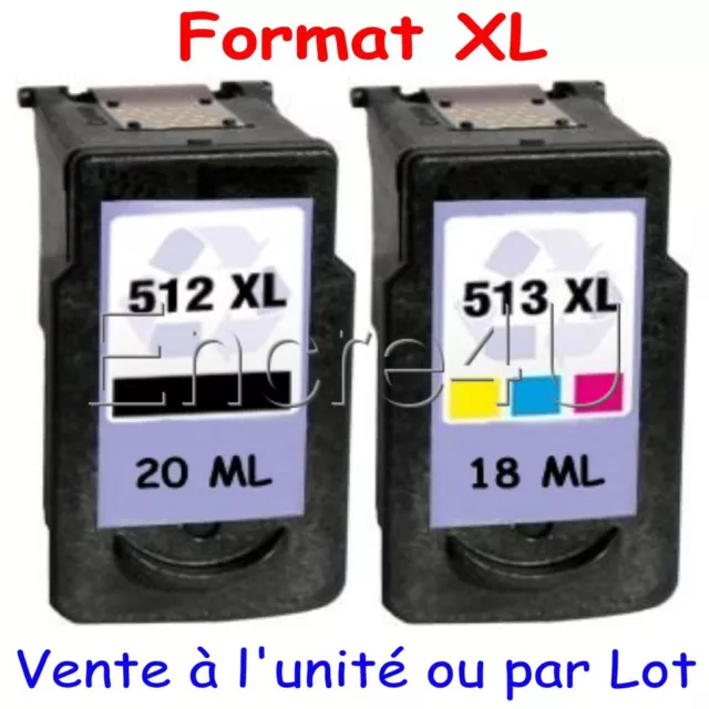 Cartouches encre génériques pour imprimante Canon MP495 ( PG512 XL CL513 XL )