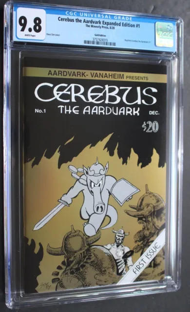 CEREBUS The AARDVARK #1 Reprint GOLD EXPANDED EDITION 2020 48pg Dave Sim CGC 9.8