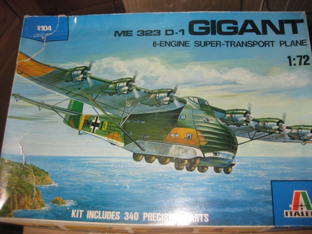Maquette Avion Italeri ME 323 D-1 Gigant - 1/72 - 6 Moteurs - Neuf