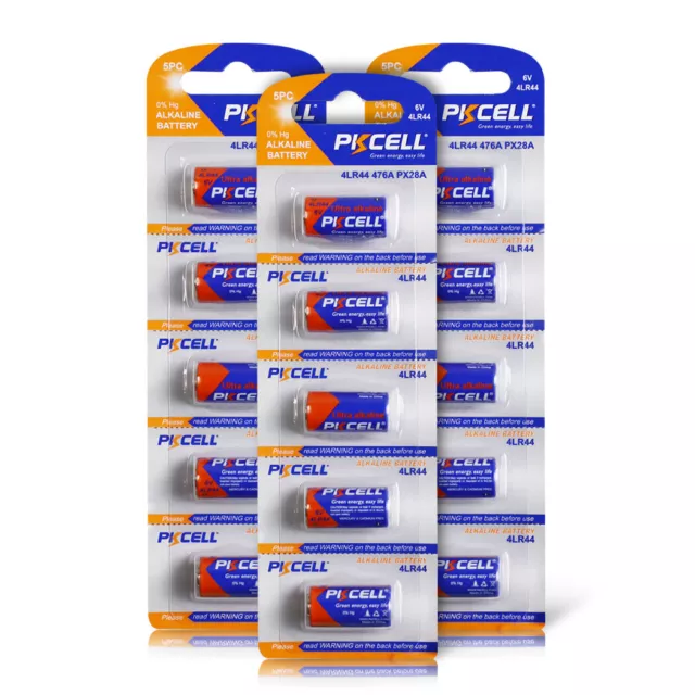15Pcs 4LR44 6V Batteries L1325 PX28A 476A A544 2CR11108 Alkaline For Dog Collar