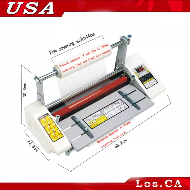 USED Electric A2 High Speed Hot Cold Roll Laminator Machine 17.3 inch