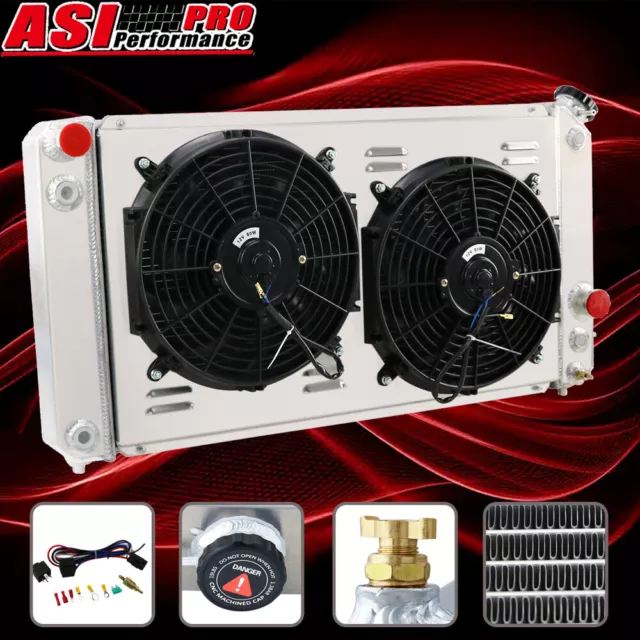 3 Row Radiator+Shroud+Fan Fit 1986-2005 2004 Chevy S10 Blazer C1500 GMC Jimmy LS