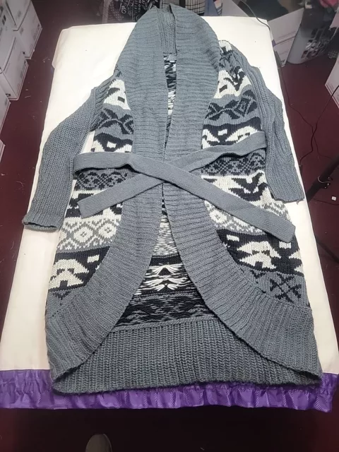 Fluent Life Sweater Cardigan Robe Size M Medium (#524)