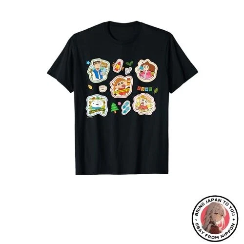 NUEVA CAMISETA CON insignia Crayon Shin-chan Nohara Family Camp