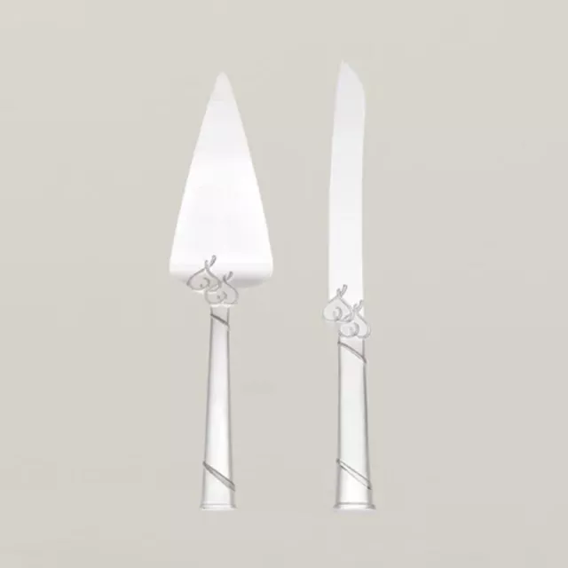 Lenox Silverplate TRUE LOVE - CAKE KNIFE & SERVER  -  2 Piece Set