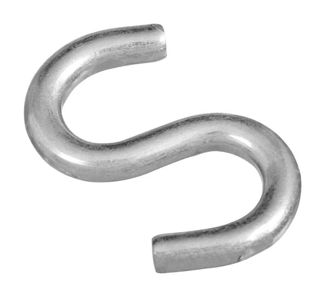 National Hardware N121-665 Zinc Plated V2076 Open S-Hook 2 L x 0.262 Dia. in.