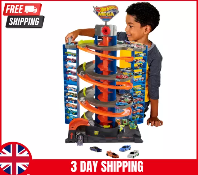 Hot Wheels City Mega Garage Playset + 1 Vehicle - Free Shipping