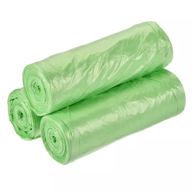 60 Counts / 3 Rolls 4-6 Gallon Small Trash Bags Waste Basket Liners Green