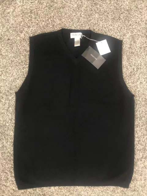 Tehama Black Sweater Vest Men’s  Large