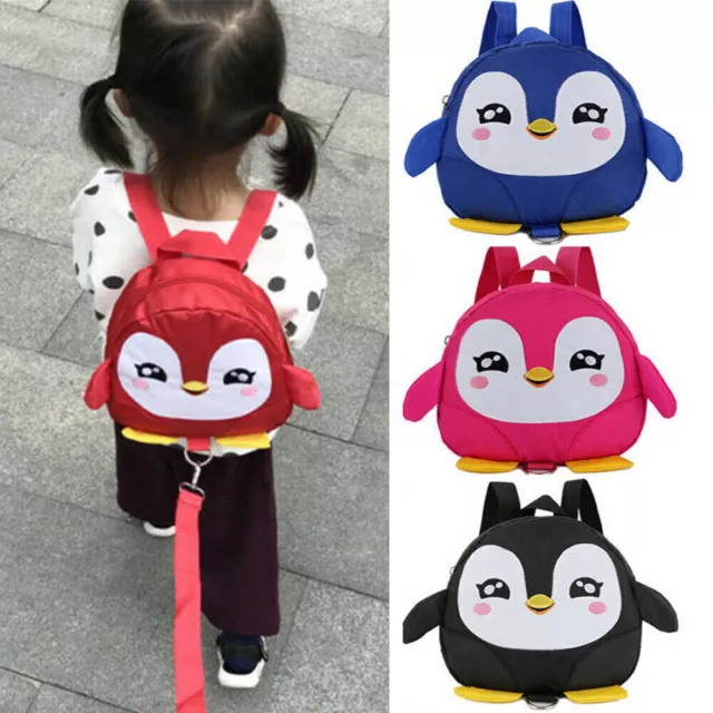 Outdoor Kids Baby Walking Safety Harness Backpack Toddler Strap Penguin Bag Gift 2