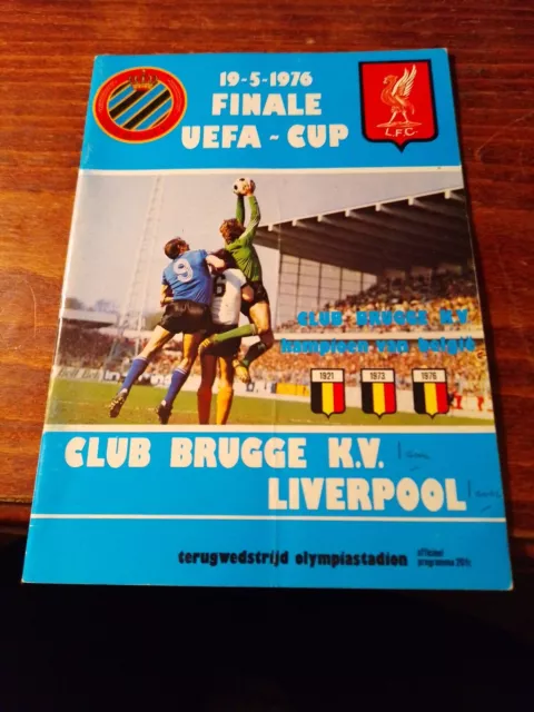 Club Brugge v Liverpool UEFA Cup Final 19.05.1976