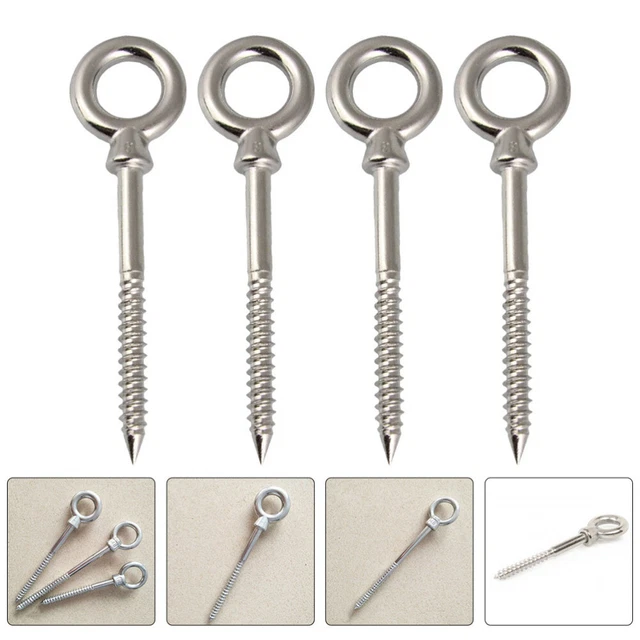4pcs Edelstahl Augenhaken Schraube Schwerlastschraube Augen Haken