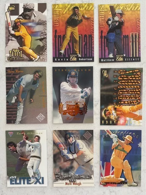 Various Futera Australia Cricket Trading Cards Insert Sets 1994 1995 1996