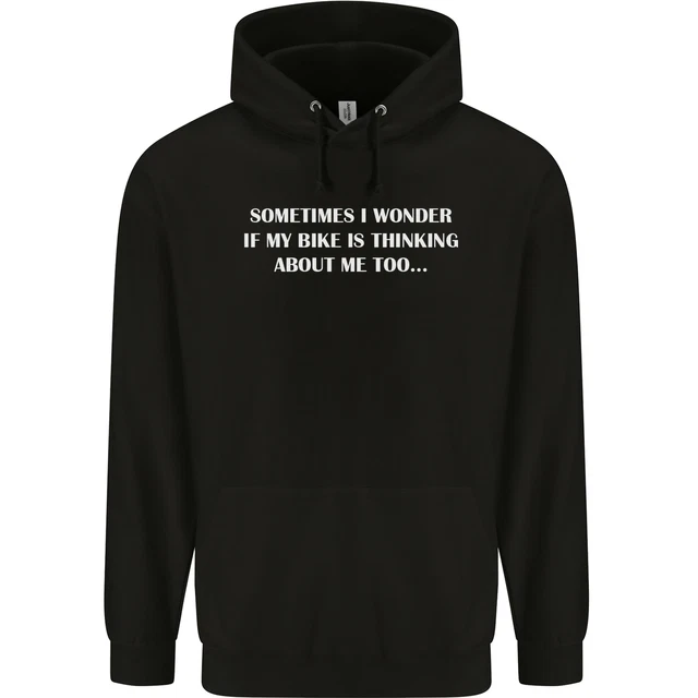 Bike Thinks of Me Cycling Biker Motorbike Childrens Kids Hoodie