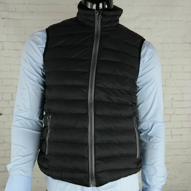 Smanicato Uomo Taglie forti Piumino Giaccone Giacca Giubbino Nero Gilet SLIM FIT