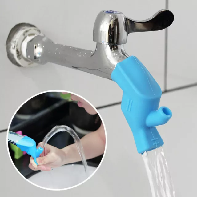 Bathroom Silicone Water Faucet Tap Sink Extender For Kids Hand Washing AU