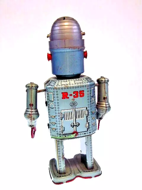 GSR  "R 35 ROBOT"  MODERN TOYS JAPAN, 22cm, NO REMOTE CONTROL !  GUT/GOOD 3