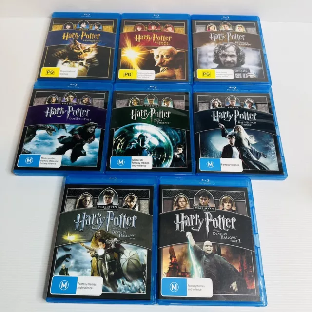 HARRY POTTER COMPLETE 8-Film Collection Blu-Ray Set As New