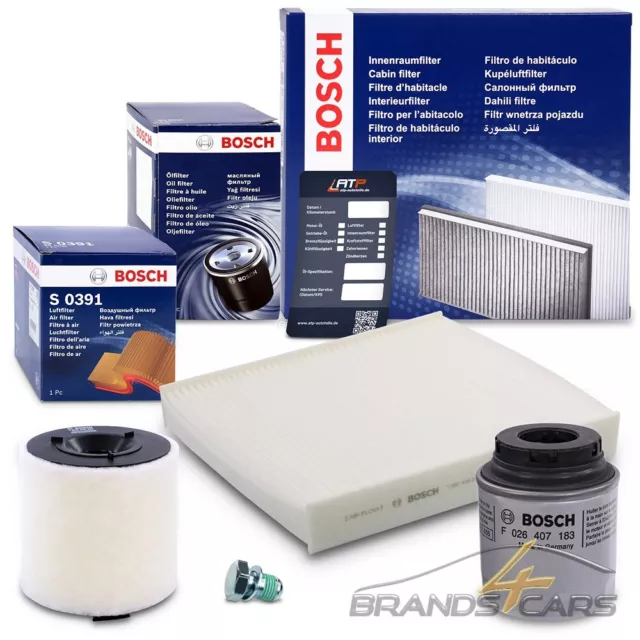 Bosch-Filter Inspektionspaket Filtersatz A Für Audi A1 8X 1.2 1.4 Tfsi 10-15