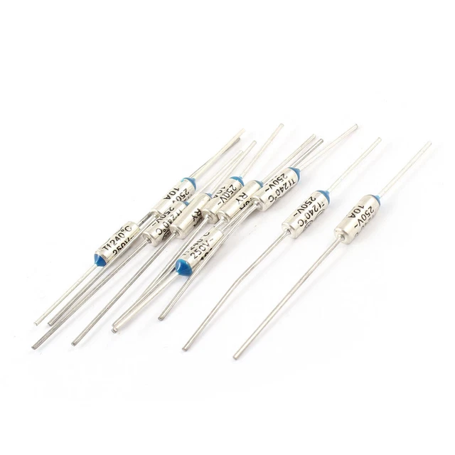 10 Pcs Court Circuit Protection TF aluminium Thermique Fusibles 240C 250V 10A