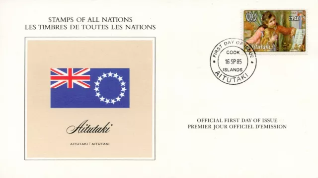 Drapeau / Premier Jour / Les Timbres De Toutes Les Nations / Aitutaki 1985