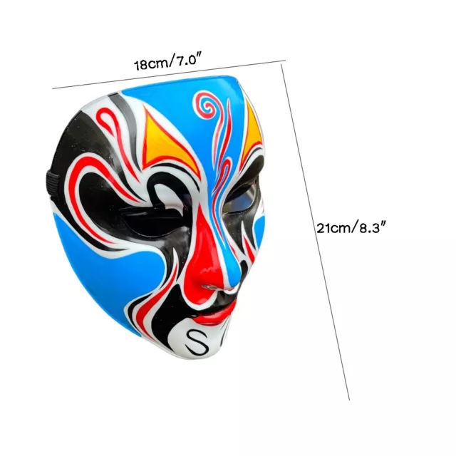 Handpaint Chinese Peking Opera Mask for Halloween Costume Makeup Cosplay Party 2