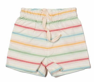 Little Green Radicals - Unisex Kids,Rainbow By The Sea Seersucker Organic Shorts