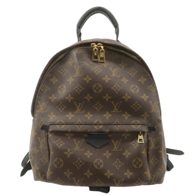 Authentic Louis Vuitton Monogram Palm Springs MM BackPack Brown M41561 Used F/S