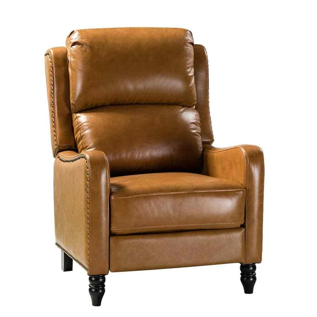 Karat Home Ali Genuine Leather Manual Club Recliner - Camel  MSRP $739.00