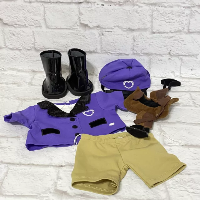 Build-A-Bear BAB Purple Equestrian Jockey Outfit Costume Clothes for Plush